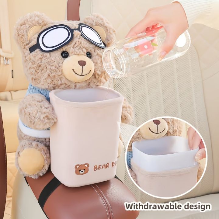 Distributeur de mouchoirs en peluche – Rangement pratique pour voiture