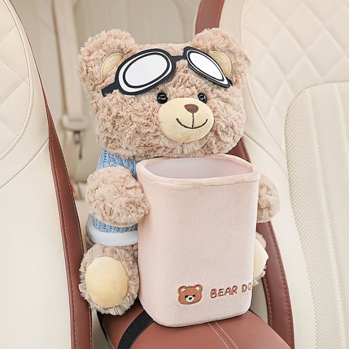 Distributeur de mouchoirs en peluche – Rangement pratique pour voiture