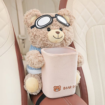 Distributeur de mouchoirs en peluche – Rangement pratique pour voiture