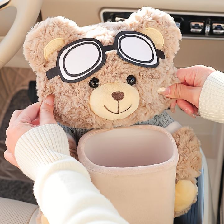 Distributeur de mouchoirs en peluche – Rangement pratique pour voiture